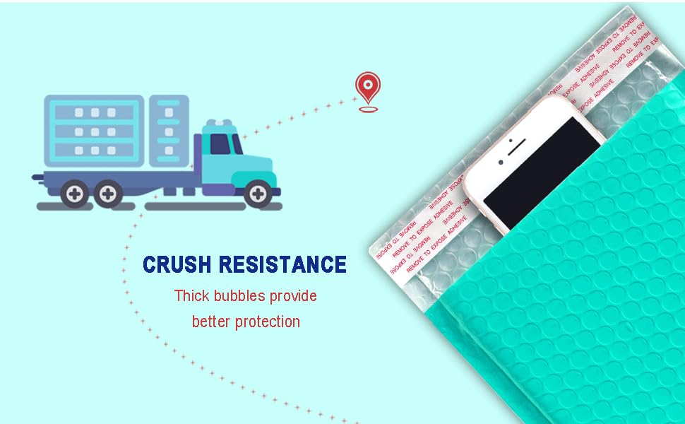 Channel Print Bubble Mailers 10.5" X 15", 25 Pack Large