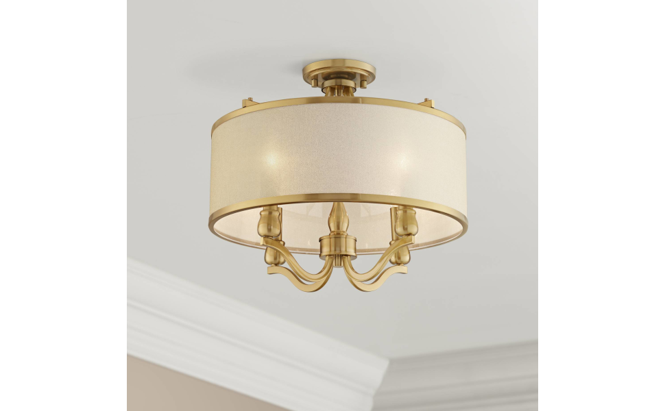 Nor Contemporary Close to Ceiling Light SemiFlush Mount Fixture