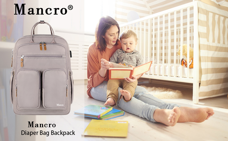 mancro usb diaper bag backpack