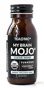 teaonic herbal tea tonic shot my brain mojo clear mind turmeric lemon ginger