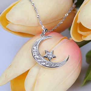 crescent star pendant