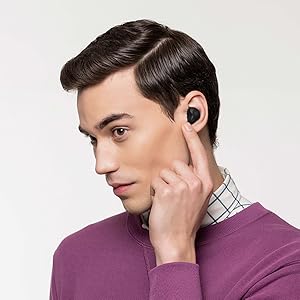 wireless bluetooth earphones earbuds headphones noise cancelling deep bass sports mic