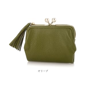 Amazon | [ペルケ] アクリル玉がま口2つ折り財布 財布
