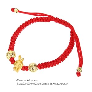 3連バングル ブレスレット 赤系 Amazon.co.jp: ULDIGI 年 の ウサギ 赤 紐 ブレスレット 赤