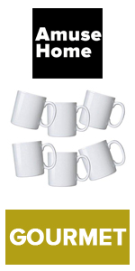 Amuse- Placa de jantar profissional Gourmet Coupe - 26,67 cm - Conjunto de 6