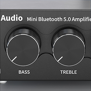 Fosi Audio BT10A Bluetooth 5.0 Stereo Audio Amplifier Receiver 2 Channel Class D Mini Hi-Fi Integrated Amp for Home Passive Speakers 50W x 2 TPA3116