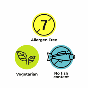 Non GMo Allergen free gluten free for children from 2 years old wheat free gelatin free No fish