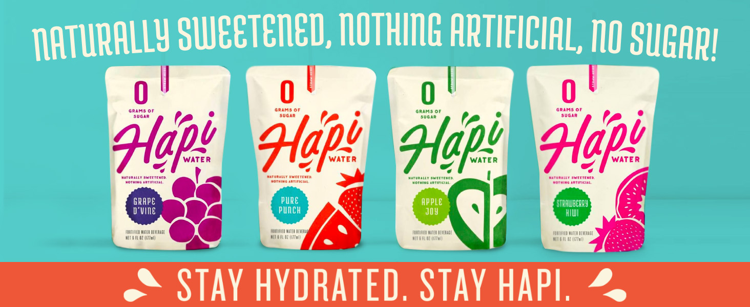 Hapi Water, SugarFree Kids Drink with Natural Fruit