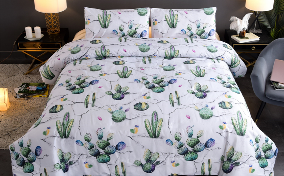 Amazon Com Argstar 2 Pcs Twin Cartoon Duvet Covers 3d Cactus