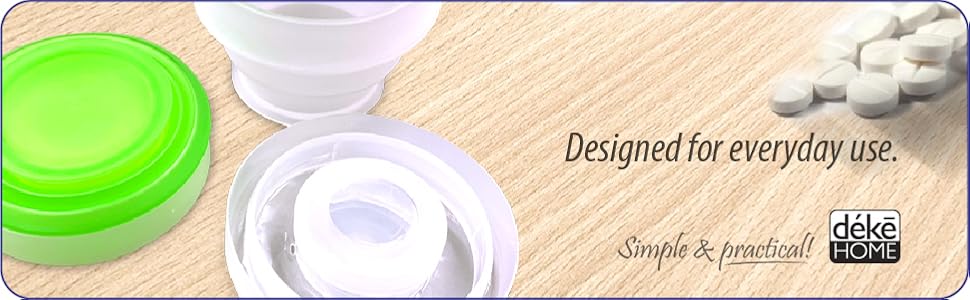 Open Lid Round Pill Box Organizer Pocket Small case Holder Daily containers. Medicine Holder