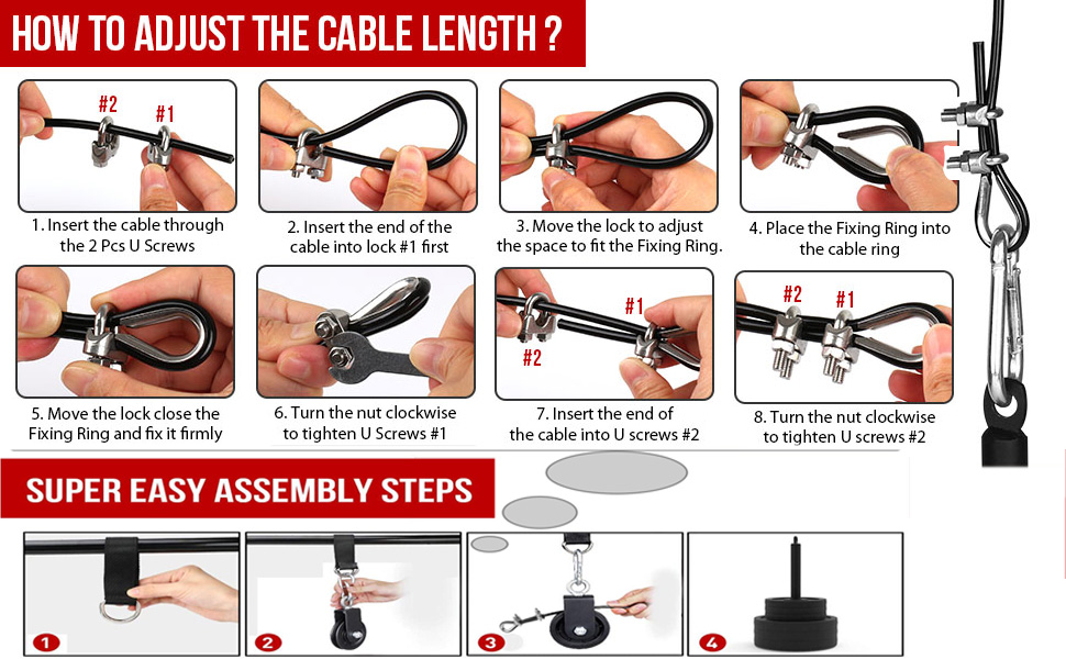 Pulley Cable Fitness Assembly Drawing