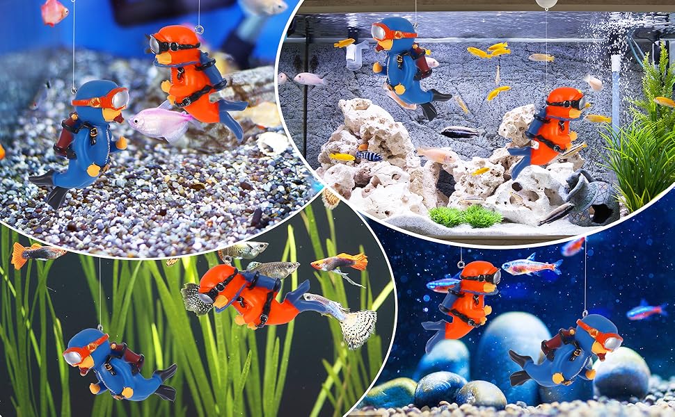 2 Pcs Fish Tank Decorations