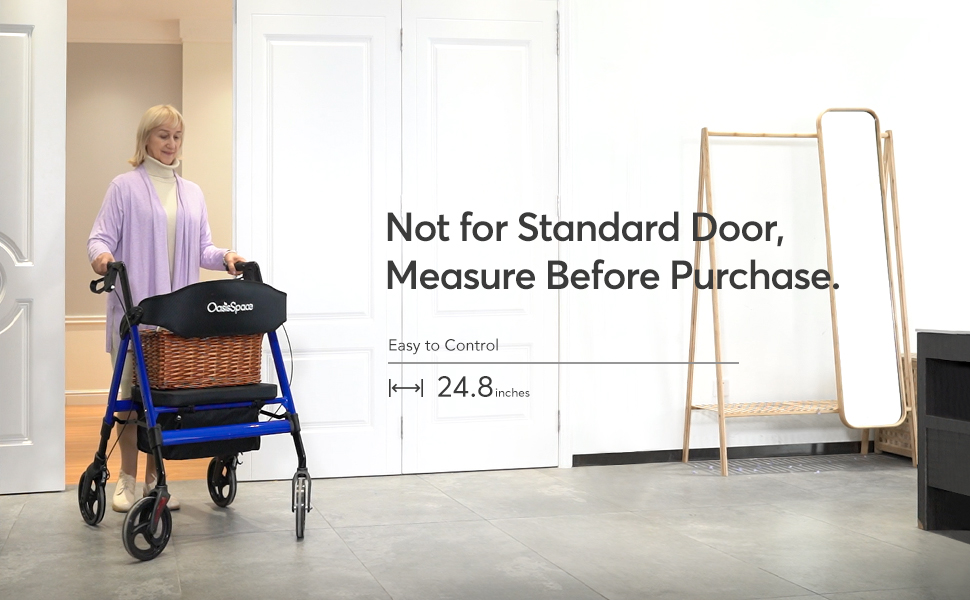 OasisSpace Heavy Duty Rollator Walker Bariatric Rollator Walker with