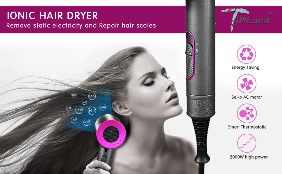 4 In 1 Professtional Hair Dryer 2000w With Negative Ion Eliminate