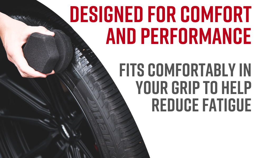 Adam's HexGrip Pro Tire Dressing Applicator Ergonomic Design Makes