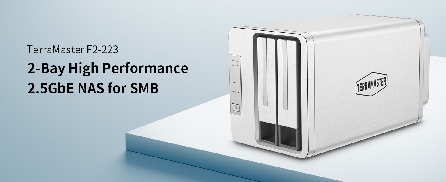 TERRAMASTER F2-223 2Bay NAS Storage – High Performance for