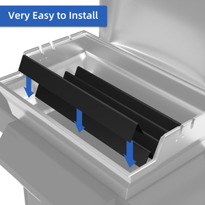 X Home 7539 Porcelain Steel Flavorizer Bars for Weber Genesis 300 310 E310 E320 Grills with Side-Co