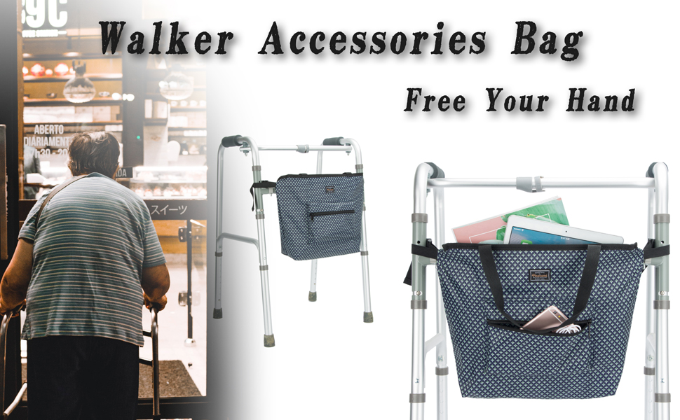 Walker Bag Walker Accessories Bag Multiple Purpose Wheelchair Accessories for