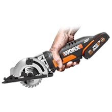 WORX Scie Circulaire Sans Fil 18V(20V MAX), Batterie Powershare, WX527.1 18 scie circulaire coupe bois sans fil électrique lame main guide parallèle outil outillage puissant