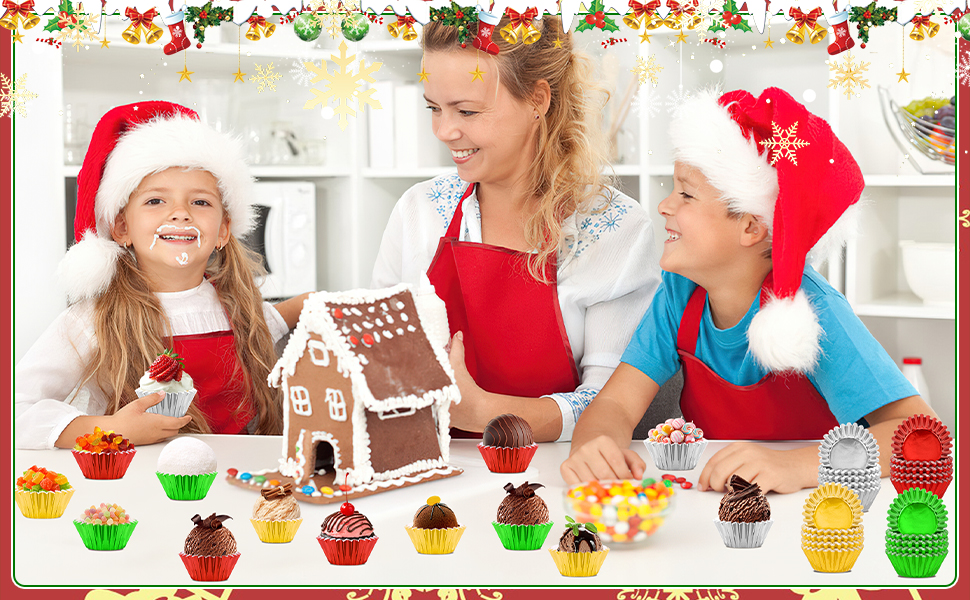 AUGSUN 400pcs Christmas Mini Foil