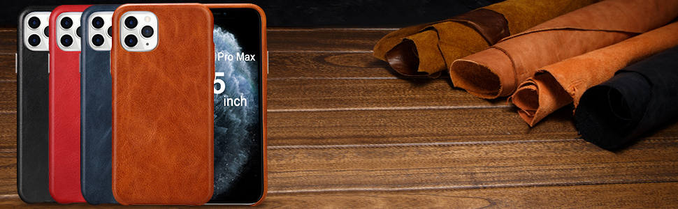 TOOVREN Handmade iPhone 11 Pro Max Leather Case