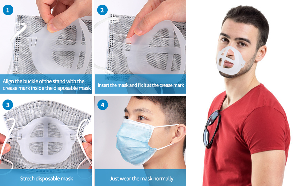 TOOVREN 3D Face Bracket Inner Support Face Frame Guard Clear Face