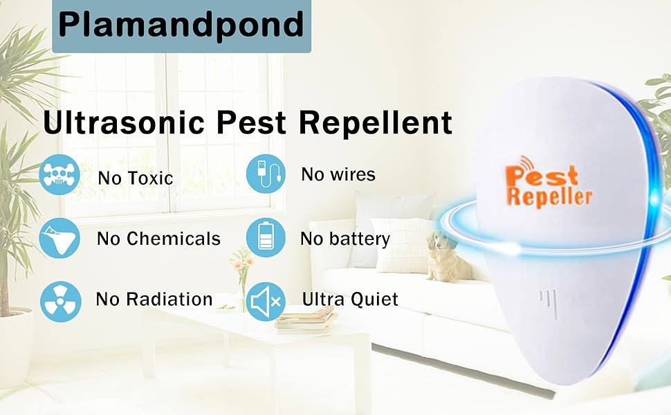 Ultrasonic Pest Repeller 6 Packs, Electronic Plug in Sonic