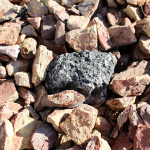 fake rock in rock bed