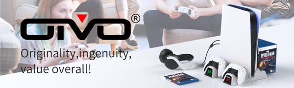 OIVO PS5 Cooling Stand with Controller Charger and Game Slots