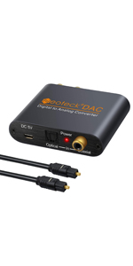 dac, digital to analog converter, optical to rca, toslink to rca, digital to analog audio converter
