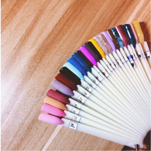 False Nail Sticks Polish Board Nail Polish Practice Display Art Tips with Metal Split Ring
