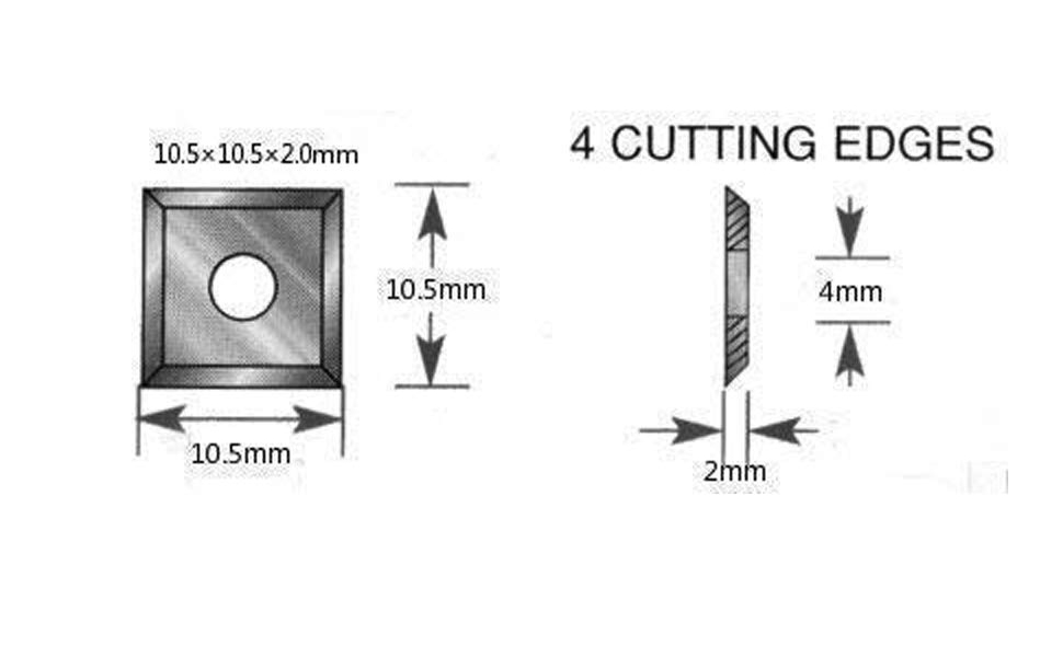 OSCARBIDE (10.5x10.5x2.0mm35 Cutting Angle) Square Straight Tungsten