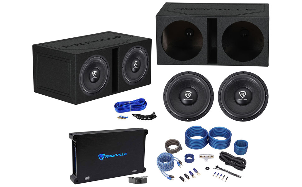 Rockville (2) W12K6D2 V2 12" 4800w Subwoofers+Vented Box