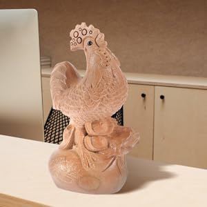 Amazon.co.jp: NESTINGHO 木製 鶏 装飾品 鶏 彫像 鶏 彫刻