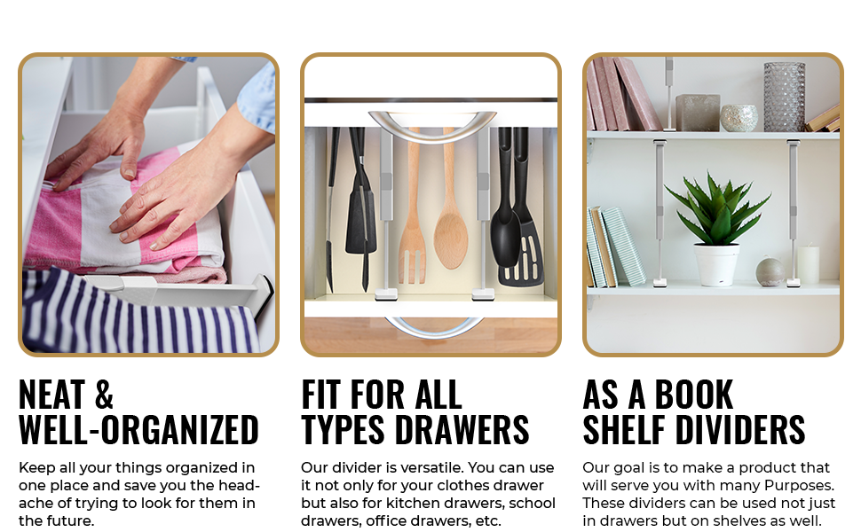 Rapturous 5 Pack Deep Drawer Dividers 5 Inch High