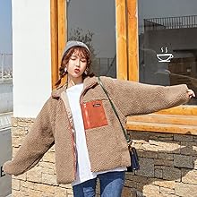 レディース ボアジャケット ボアコート アウターコート ブルゾン ボア もこもこ 防寒 カジュアル 冬 ゆったり アウトドア 暖かい