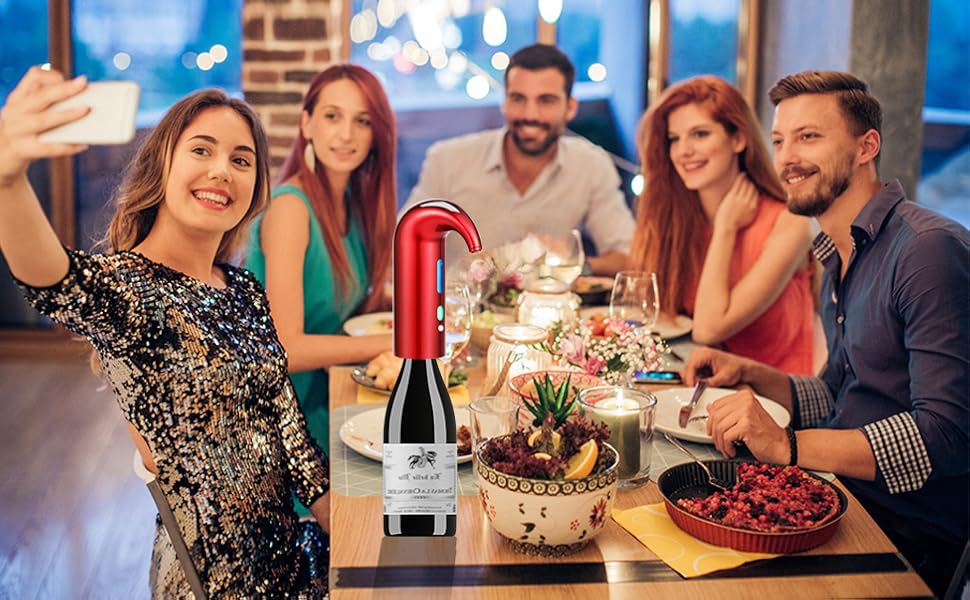 Luxury electric wine aerator featured in a home bar setup, emphasizing its role in creating the perfect wine-tasting environment