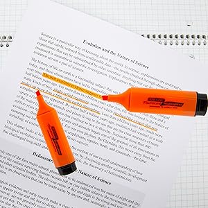 BAZIC Fluorescent Highlighters w/Pocket Clip