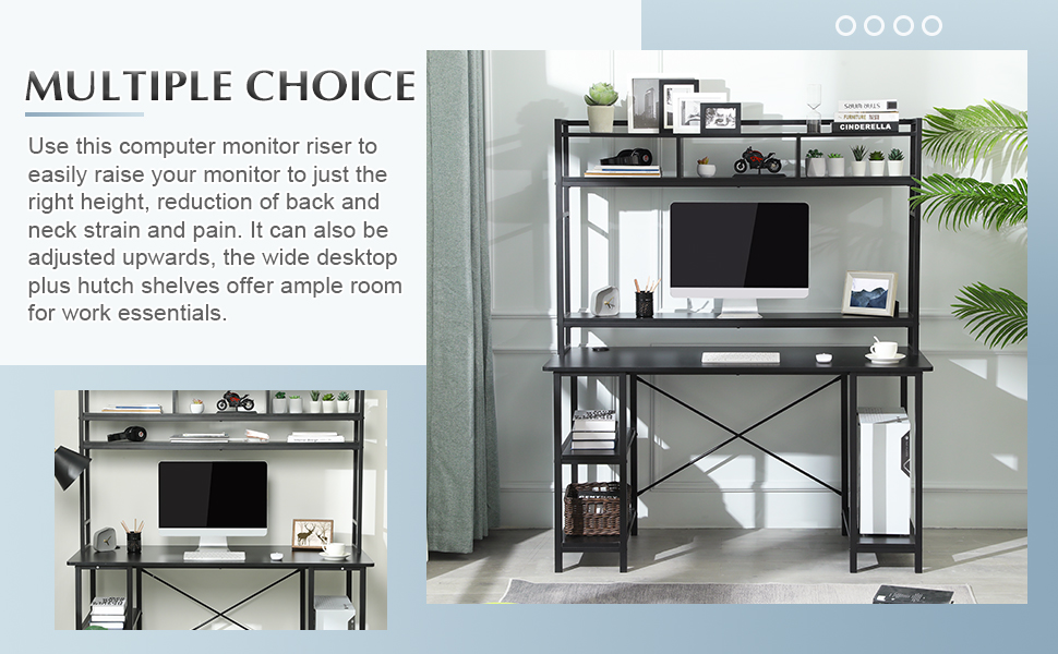 computer desk with hutch