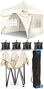 Ivory Gazebo with Walls