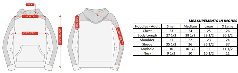 hoodie size