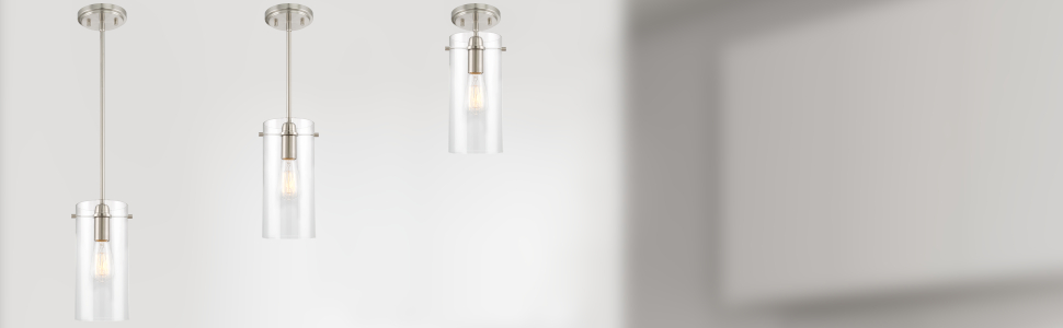 kira home adjustable pendant light custom height mini glass brushed nickel fancy chic modern simple