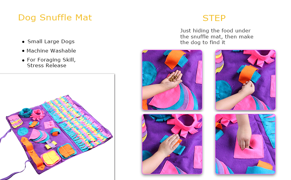 vocheer Dog Snuffle Mat, Dog Feeding Mat Small/Large Dog Training Pad