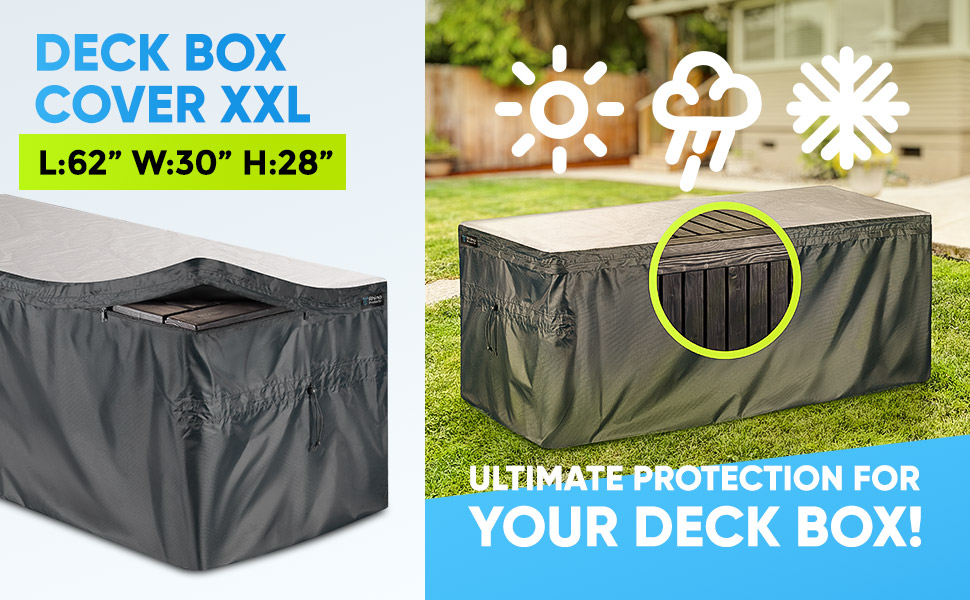 Bag Mate Deck Box Cover, Waterproof Quick Open Cover Top