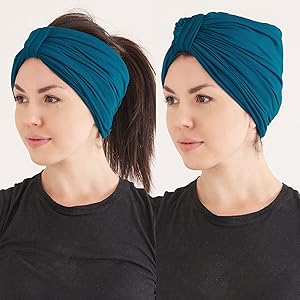 Womens Chunky Turban Headband Headscarf Winter Head Wrap Chemo Hat