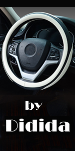 white matte leather steering wheel cover pu leather