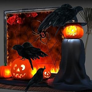 カラス ハロウィン ハンドメイド Amazon.co.jp: リアルなカラス、実物大、特大ハンドメイド