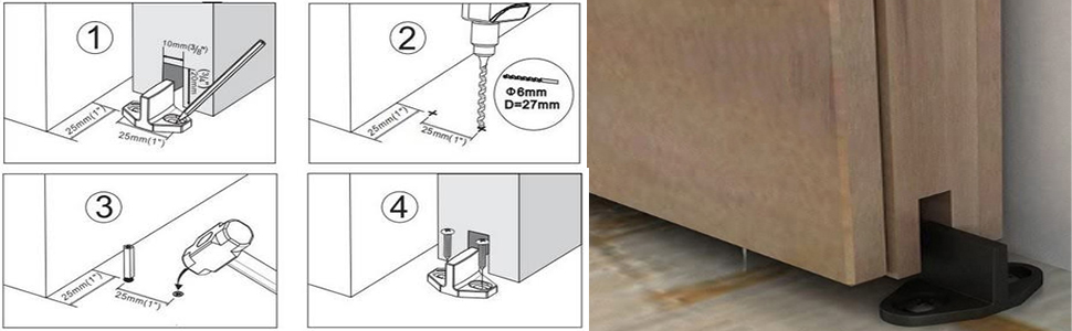 stainless steel sliding barn door hardware kit