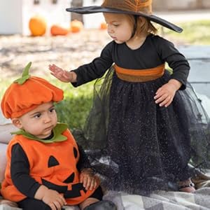 Baby Pumpkin Vest 2 Pcs Set