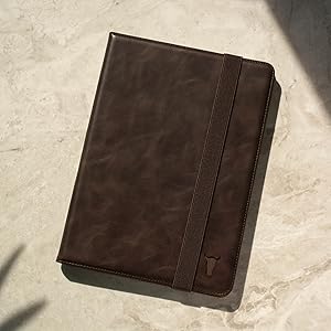 TORRO Genuine Leather Stand Case Compatible with the Apple iPad Pro 11" 2nd Generation (Dark Brown)